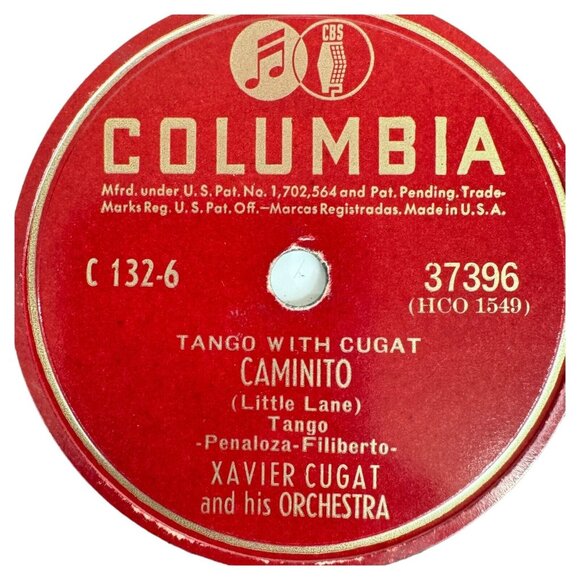 Xavier Cugat - Caminito / Porque Te Quiero Tanto? - 37396 Columbia 78rpm Shellac - Picture 2 of 4